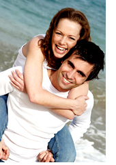 Couple Having Fun On Beach Near Charleston, SC